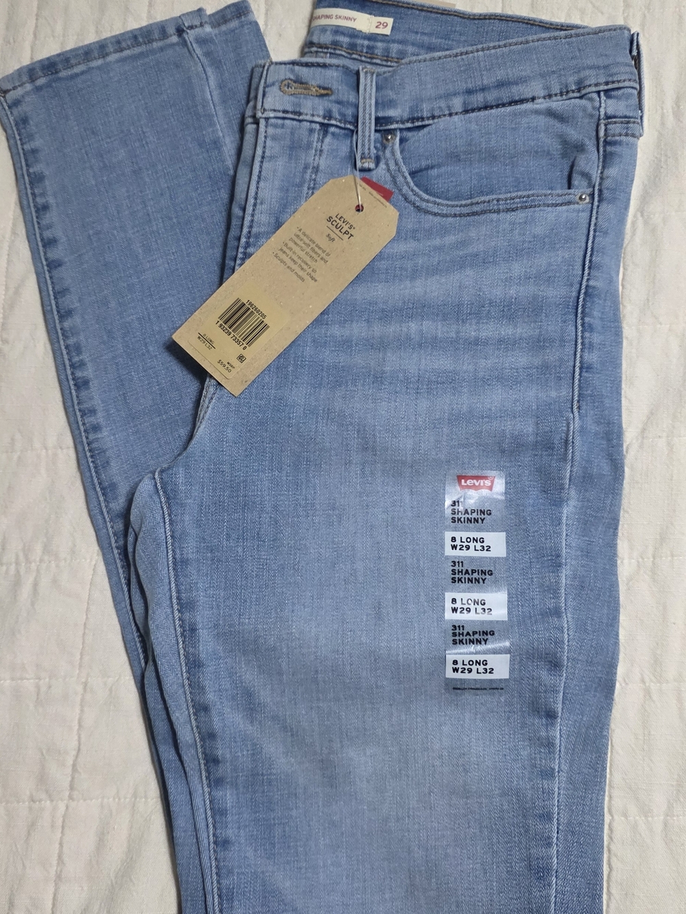 Levi's Sculpt Soft Light Blue Denim Jeans